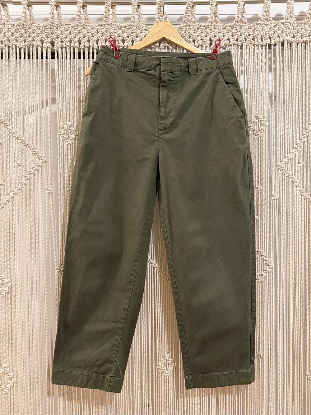 GAP Olive Green Straight-Leg Pants
